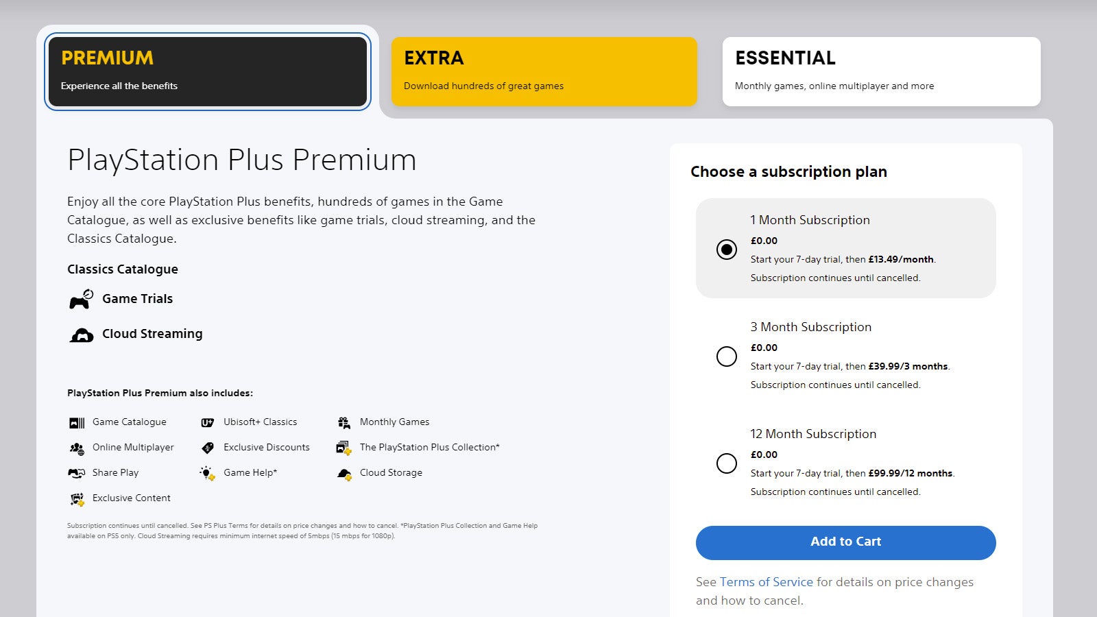 PlayStation Plus Extra and Premium now have sevenday free trial